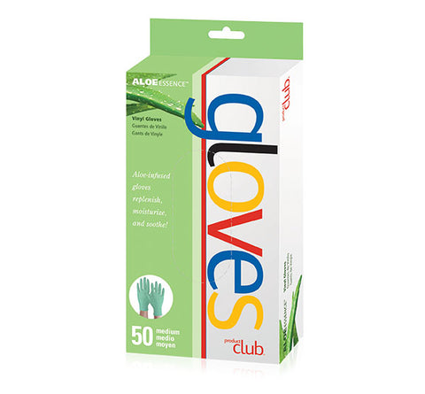 PRODUCT CLUB ALOE ESSENCE      GLOVES MEDIUM 2PK