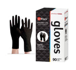 PRODUCT CLUB JET BLACK VINYL   DISPOSABLE GLOVES 90PK MEDIUM