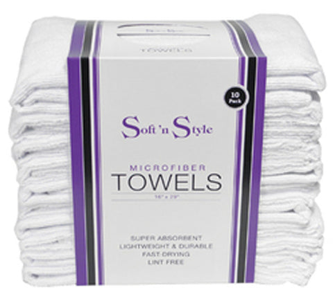 BURMAX MICROFIBER TOWEL WHITE  10 PACK Default Title